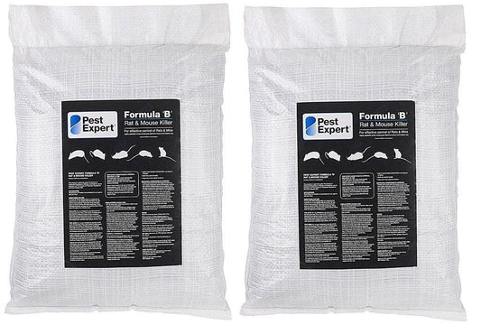 Rat Killer Poison 20kg (2 x 10kg) - Pest Expert Formula 'B' (Professional Use Pack)