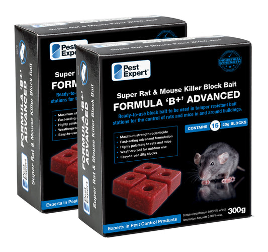 Rat Poison Bait Blocks 600g from Pest Expert (Professional Strength - 2 x 300g)