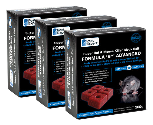 Rat Poison Bait Blocks (900g) from Pest Expert (Professional Strength)