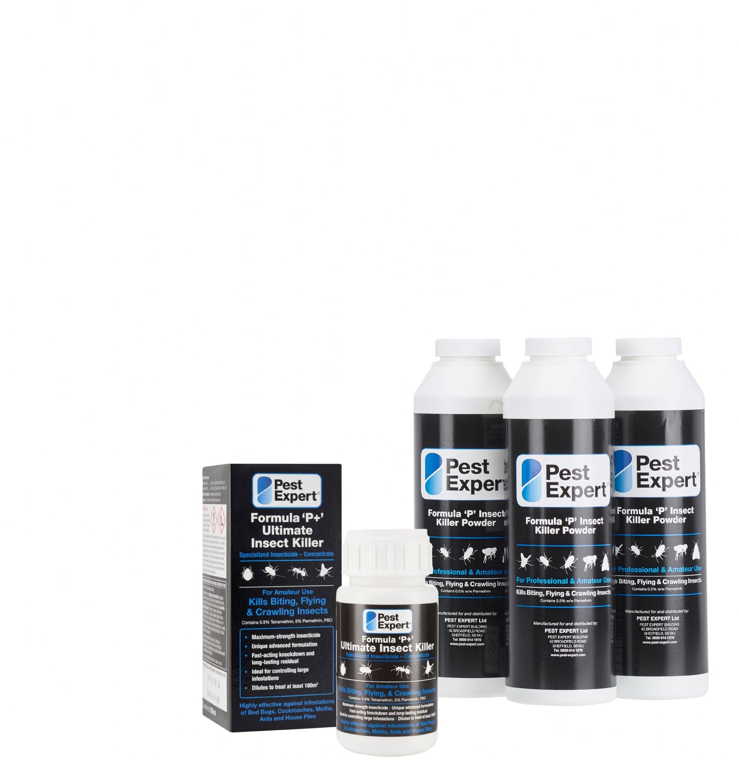 Pest Expert Ultimate Cockroach Killer Spray (10L) & 3 x Powders  Advanced Formulation